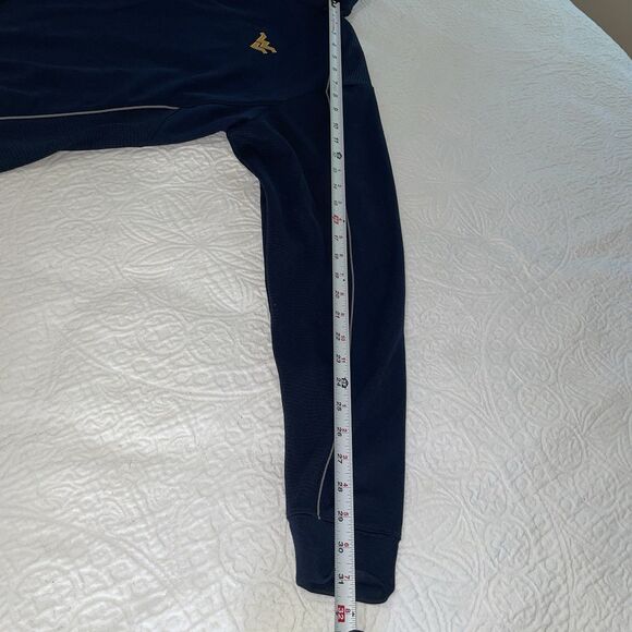 Cutter & Buck Mens West Virginia Mountaineers 1/4 Zip Pullover Navy Med EUC - Picture 8 of 11